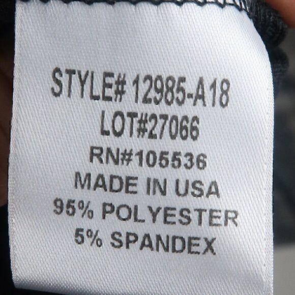 SLINKY BRAND BLACK & WHITE COLORBLOCK ROUND NECK RUFFLE SLEEVE SHIFT DRESS - Picture 3 of 6